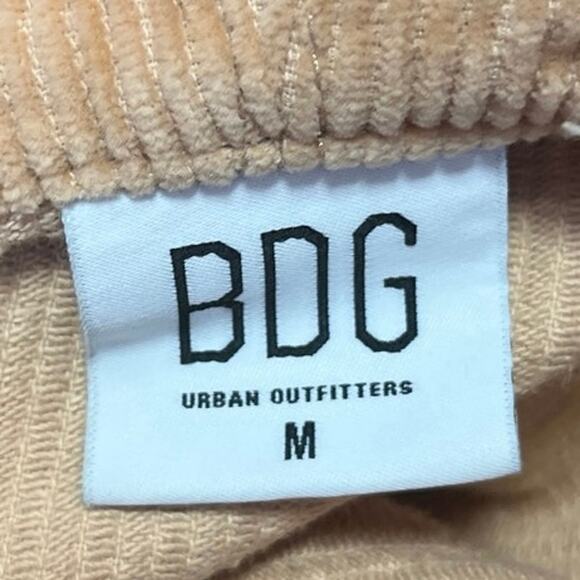 Urban Outfitters BDG Tan Corduroy Zip Up Hooded Hoodie Crop Bomber Coat Jacket M - Picture 4 of 5